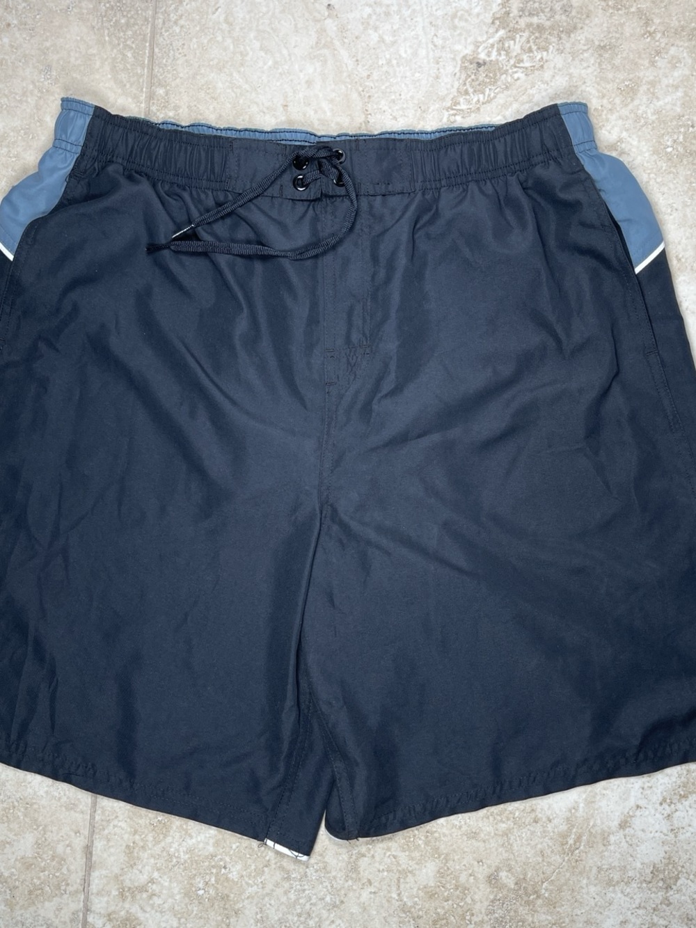 Nike Spliced 9" Volley / Swim Shorts with Liner Black Size XL NWT